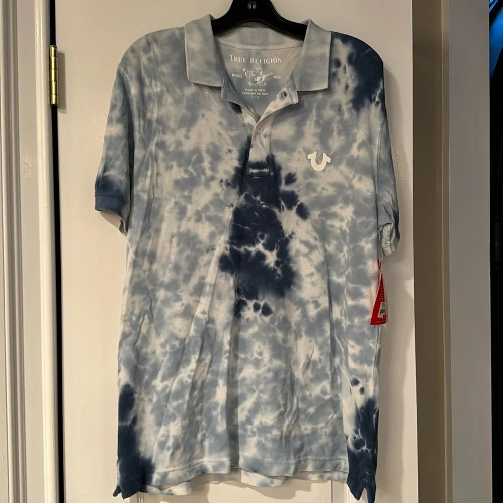 BNWT TRUE RELIGION TIE DYE POLO